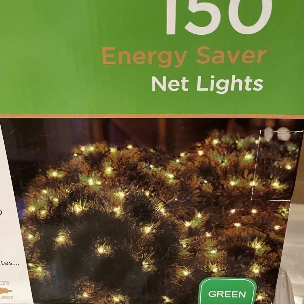 Energy Saver Net Lights Christmas Lights 150 Clear White Lights x 2